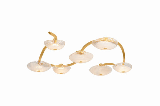 Kune LED Semi Flush Mount Vintage Gold Leaf
