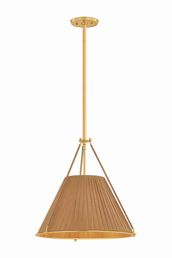 Sunside Three Light Pendant Aged Brass