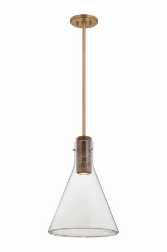 West Hill One Light Pendant Patina Brass