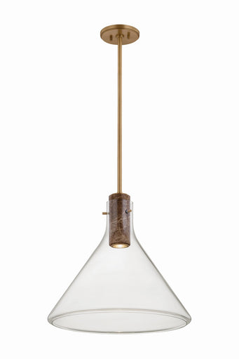 West Hill One Light Pendant Patina Brass