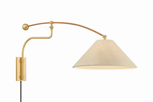 Sylva One Light Wall Sconce Aged Brass