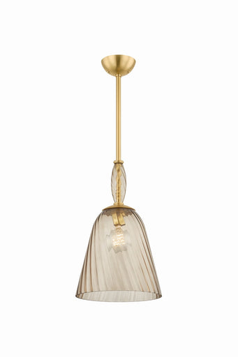 Bleecker One Light Pendant Aged Brass