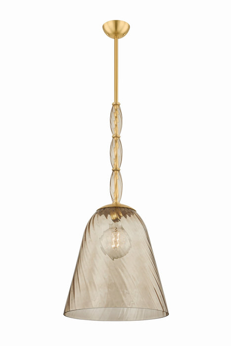 Hudson Valley - 2417-AGB - One Light Pendant - Bleecker - Aged Brass