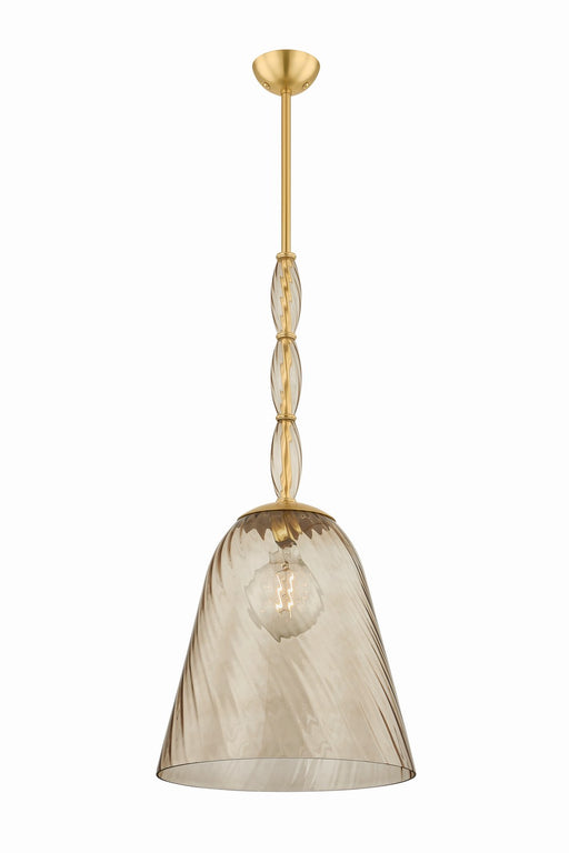 Hudson Valley - 2417-AGB - One Light Pendant - Bleecker - Aged Brass