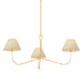 Hudson Valley - 4548-VGL - Three Light Chandelier - Dekalb - Vintage Gold Leaf