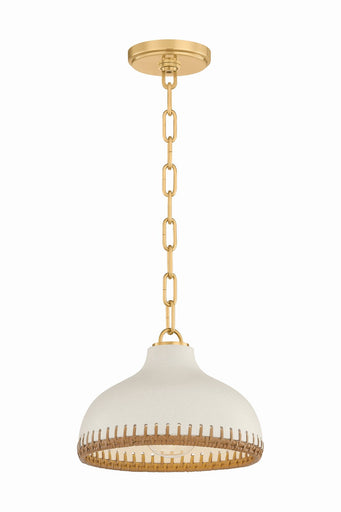Southfields One Light Pendant Aged Brass