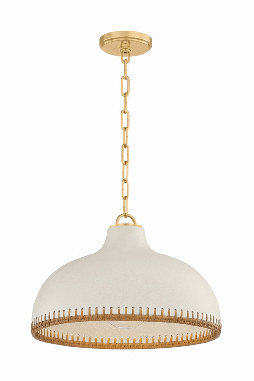 Hudson Valley - 5317-AGB/CCP - One Light Pendant - Southfields - Aged Brass