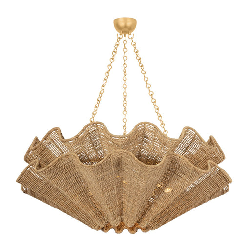 Hayworth Eight Light Chandelier Vintage Gold Leaf