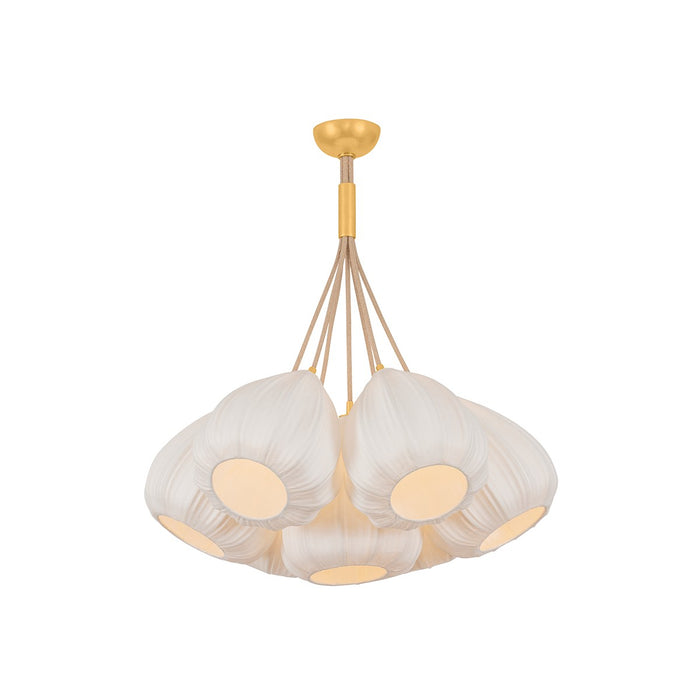 Hudson Valley - 6528-VGL - Seven Light Chandelier - Livonia - Vintage Gold Leaf