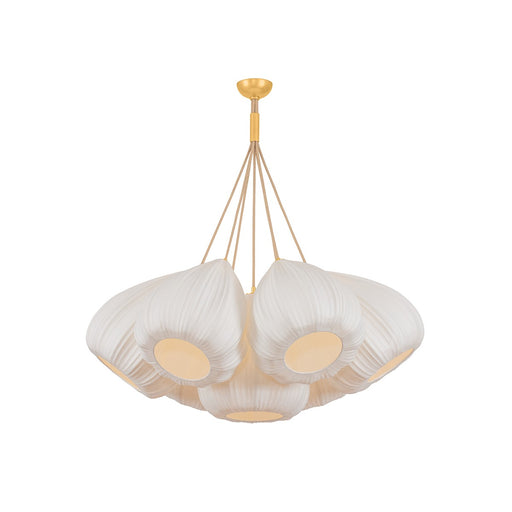 Hudson Valley - 6540-VGL - Seven Light Chandelier - Livonia - Vintage Gold Leaf