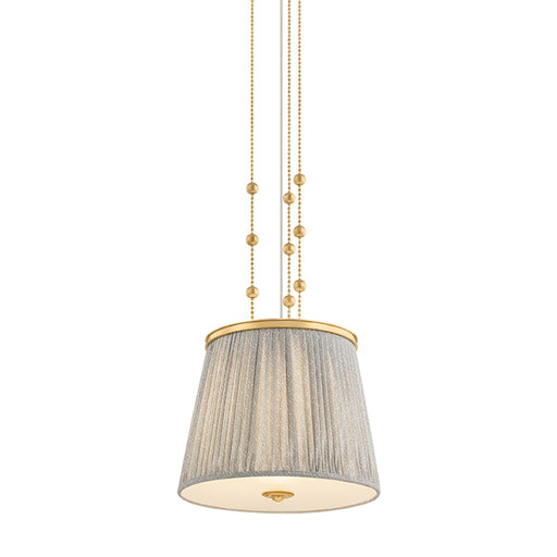 Hudson Valley - 8519-AGB - One Light Pendant - Valeria - Aged Brass