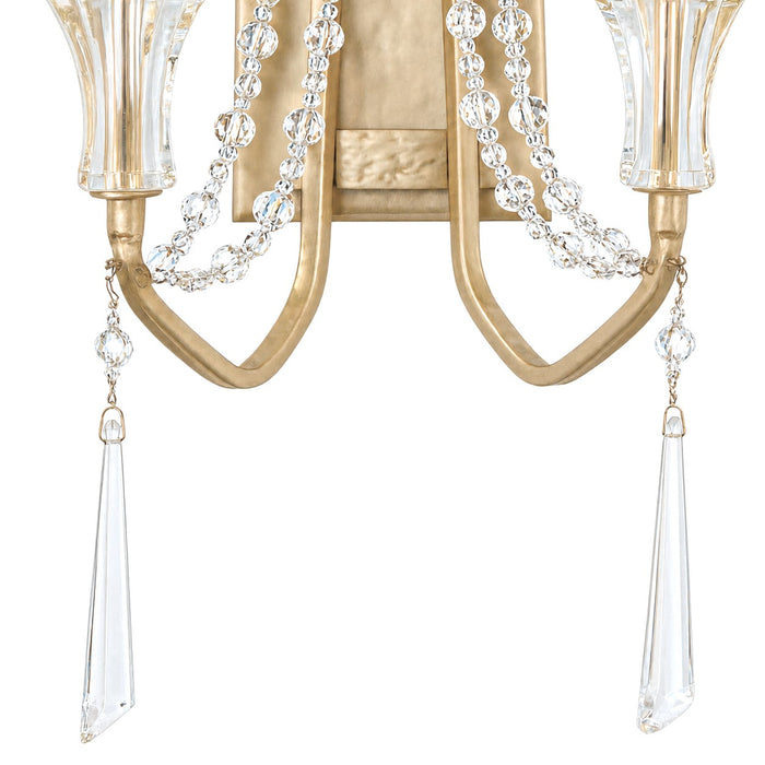 Varaluz - 270W02BK - Two Light Wall Sconce - Barcelona - Brass Kisser