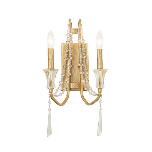 Barcelona Two Light Wall Sconce Brass Kisser