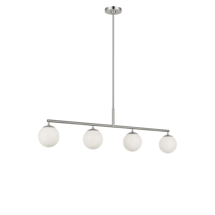 Generation Lighting - GLC1814BN - Four Light Linear Chandelier - Nube - Brushed Nickel
