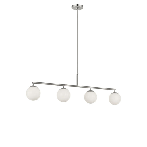 Nube Four Light Linear Chandelier Brushed Nickel