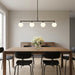 Generation Lighting - GLC1814MBK - Four Light Linear Chandelier - Nube - Midnight Black