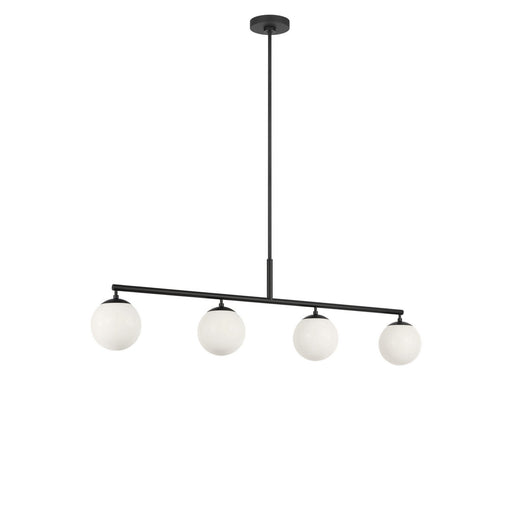 Nube Four Light Linear Chandelier Midnight Black