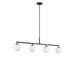 Generation Lighting - GLC1814MBKE - Four Light Linear Chandelier - Nube - Midnight Black