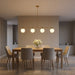 Generation Lighting - GLC1814SB - Four Light Linear Chandelier - Nube - Satin Brass