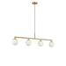 Generation Lighting - GLC1814SBE - Four Light Linear Chandelier - Nube - Satin Brass