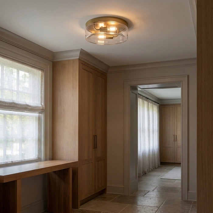 Generation Lighting - GLF1722SB - Two Light Flush Mount - Rhett - Satin Brass