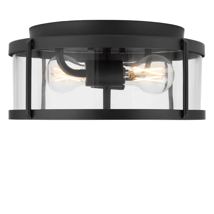 Generation Lighting - GLF1732MBK - Two Light Flush Mount - Lumra - Midnight Black