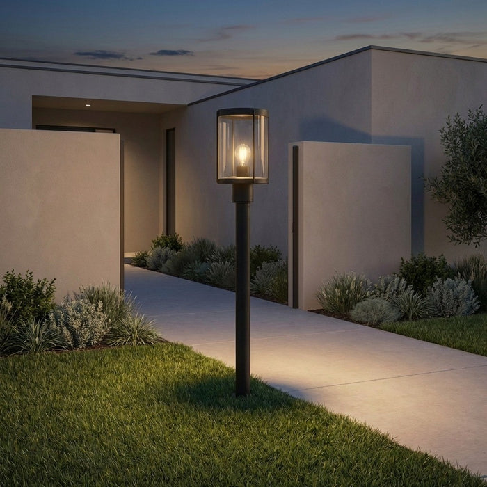 Generation Lighting - GLO1741C-TXB - One Light Outdoor Post Lantern - Luning - Textured Black