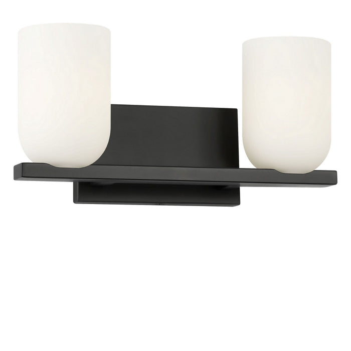 Generation Lighting - GLV1962MBKE - Two Light Vanity - Neblina - Midnight Black