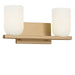 Generation Lighting - GLV1962SB - Two Light Vanity - Neblina - Satin Brass