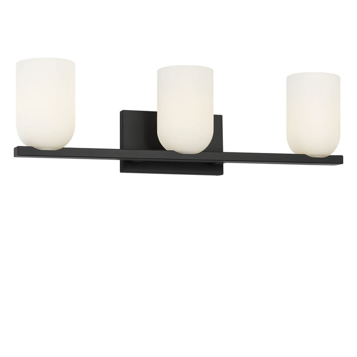 Generation Lighting - GLV1973MBKE - Three Light Vanity - Neblina - Midnight Black