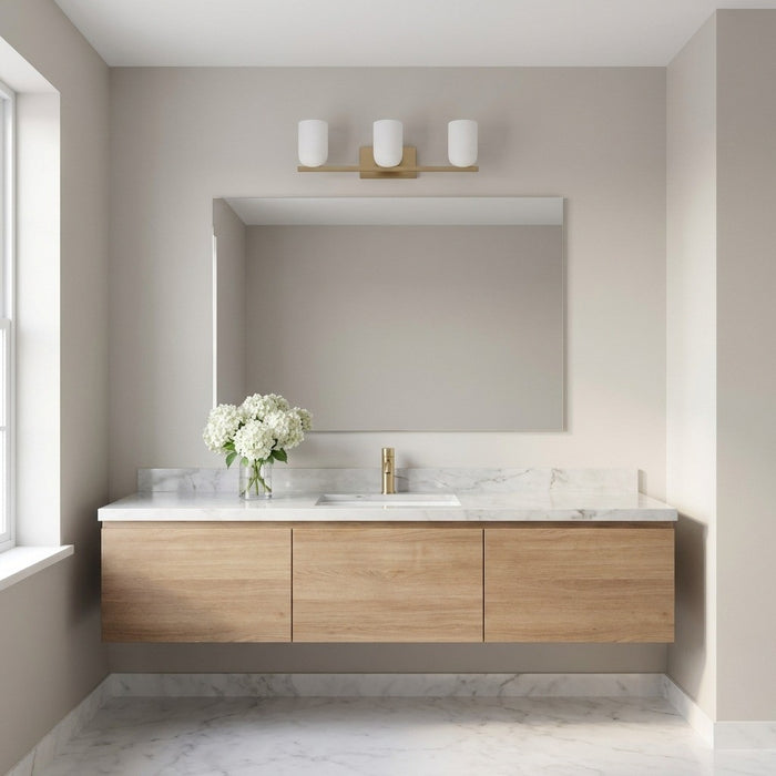 Generation Lighting - GLV1973SB - Three Light Vanity - Neblina - Satin Brass