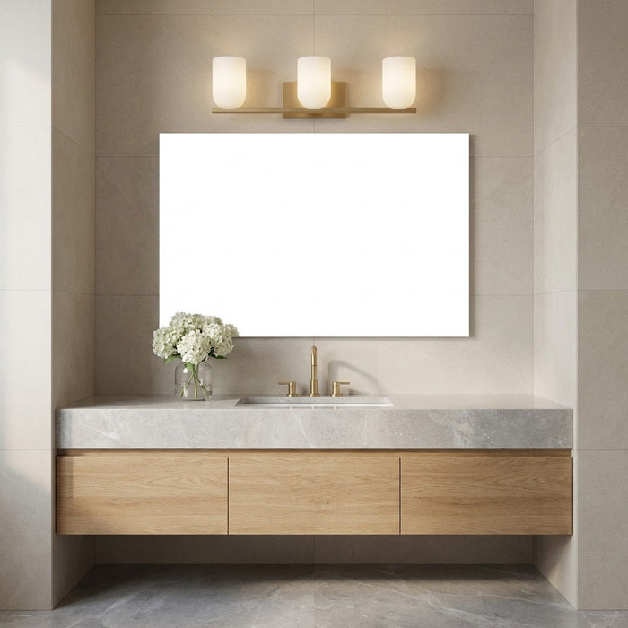 Generation Lighting - GLV1973SBE - Three Light Vanity - Neblina - Satin Brass