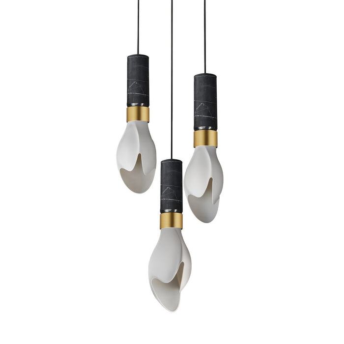 Studio M - SM30143WTBKMNAB - LED Pendant - Burgeon - Natural Aged Brass