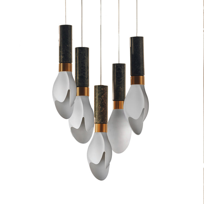 Studio M - SM30145WTVAMNAB - LED Pendant - Burgeon - Natural Aged Brass