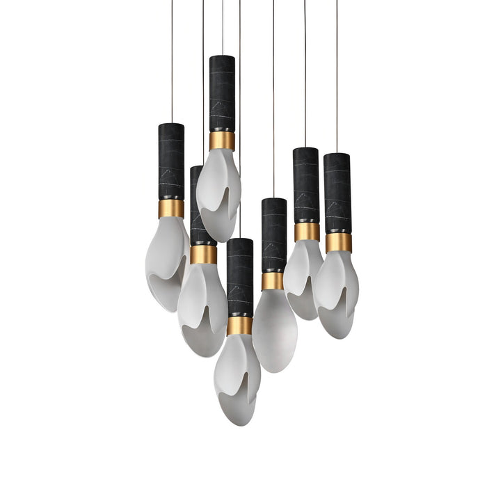 Studio M - SM30147WTBKMNAB - LED Pendant - Burgeon - Natural Aged Brass