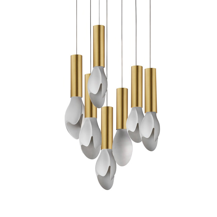 Studio M - SM30147WTNAB - LED Pendant - Burgeon - Natural Aged Brass