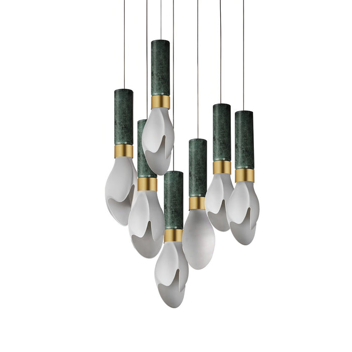 Studio M - SM30147WTVAMNAB - LED Pendant - Burgeon - Natural Aged Brass