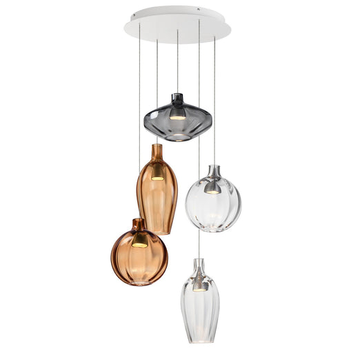 Ray Dance LED Pendant Brushed Aluminum