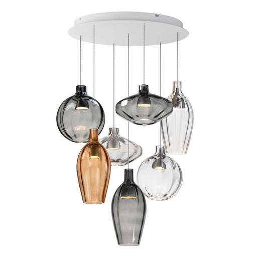 Ray Dance LED Pendant Brushed Aluminum