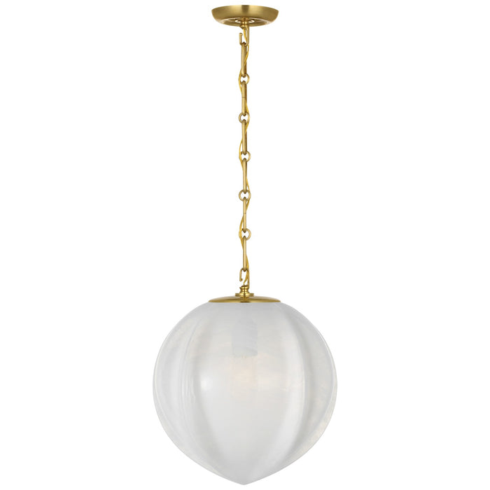 Visual Comfort Signature - ARN 5025HAB-WSG - LED Pendant - Rae - Hand-Rubbed Antique Brass