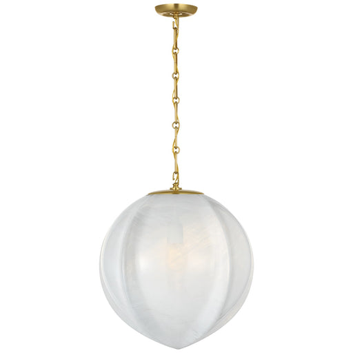Visual Comfort Signature - ARN 5026HAB-WSG - LED Pendant - Rae - Hand-Rubbed Antique Brass