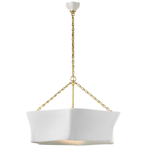 Visual Comfort Signature - ARN 5040HAB/PW - LED Chandelier - Ayers - Hand-Rubbed Antique Brass and Plaster White