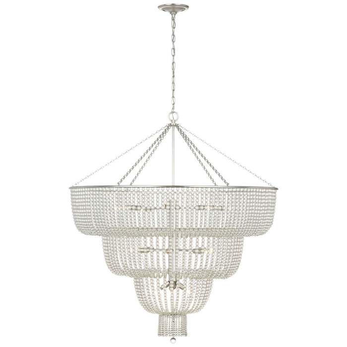 Visual Comfort Signature - ARN 5303BSL-CG - LED Chandelier - Jacqueline - Burnished Silver Leaf