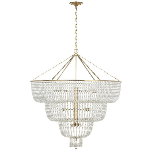 Visual Comfort Signature - ARN 5303HAB-CG - LED Chandelier - Jacqueline - Hand-Rubbed Antique Brass