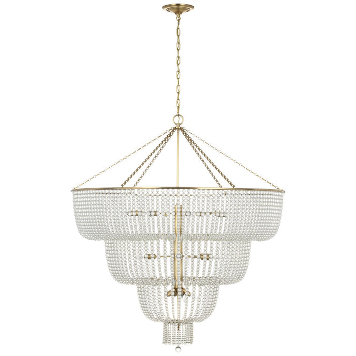 Visual Comfort Signature - ARN 5303HAB-CG - LED Chandelier - Jacqueline - Hand-Rubbed Antique Brass