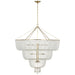 Visual Comfort Signature - ARN 5303HAB-CG - LED Chandelier - Jacqueline - Hand-Rubbed Antique Brass