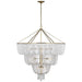 Visual Comfort Signature - ARN 5303HAB-WG - LED Chandelier - Jacqueline - Hand-Rubbed Antique Brass