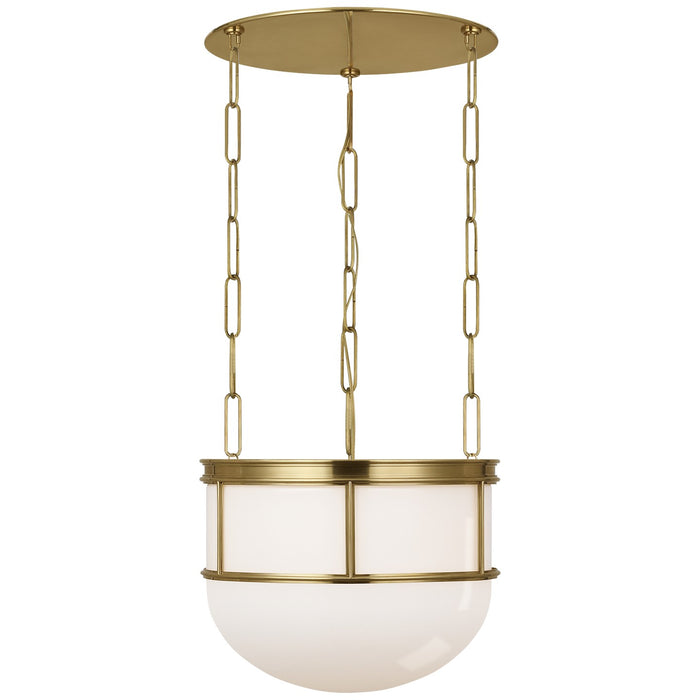 Visual Comfort Signature - CHC 5125AB-WG - LED Lantern - Martil - Antique-Burnished Brass with White Glass