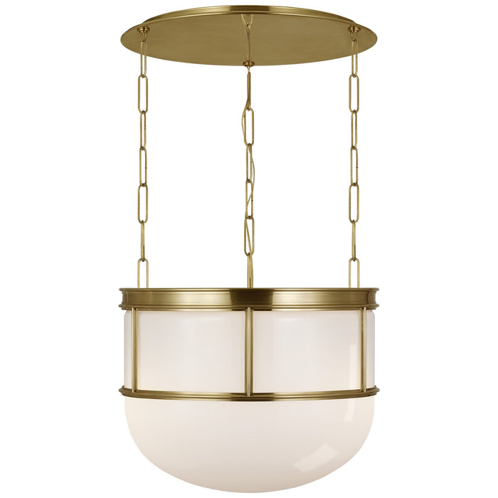 Visual Comfort Signature - CHC 5126AB-WG - LED Lantern - Martil - Antique-Burnished Brass with White Glass