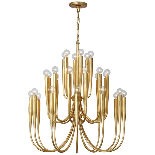 Visual Comfort Signature - JN 5073AGL - LED Chandelier - Acadia - Antique Gold Leaf